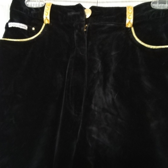 Christian Llinares Black Velour Pants